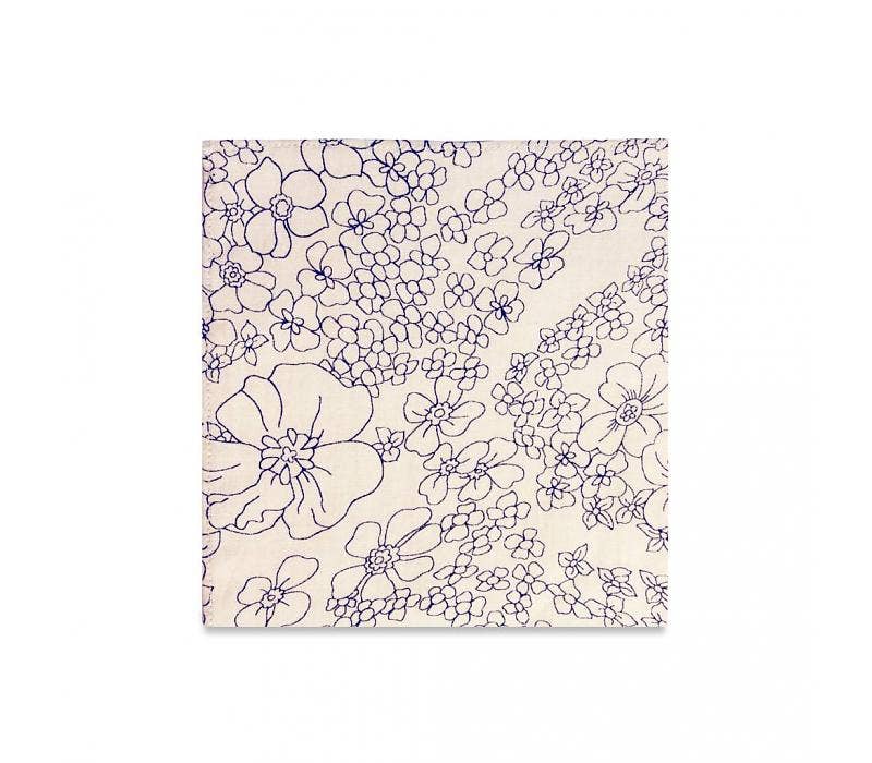The Azalea Floral Pocket Square