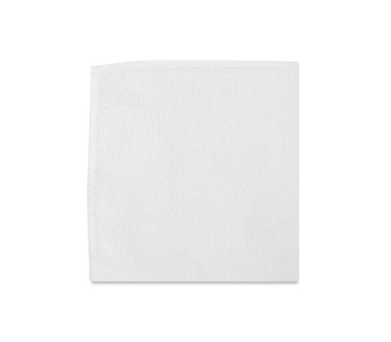 The Ellington White Cotton Pocket Square