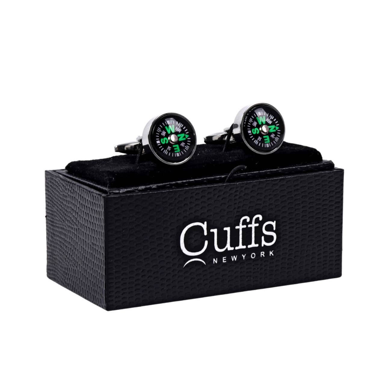 Silver Compass Cufflinks-CL1808