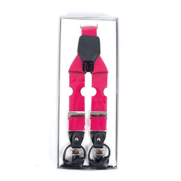 Men's Boxed Convertible Button Strap and Clip-On Suspenders
