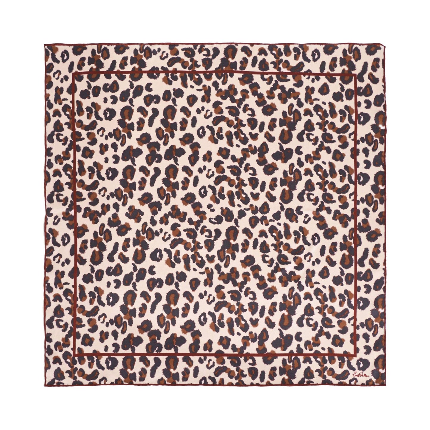 "Spot Chic" Silk Bandana Scarf - Leopard