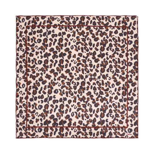 "Spot Chic" Silk Bandana Scarf - Leopard