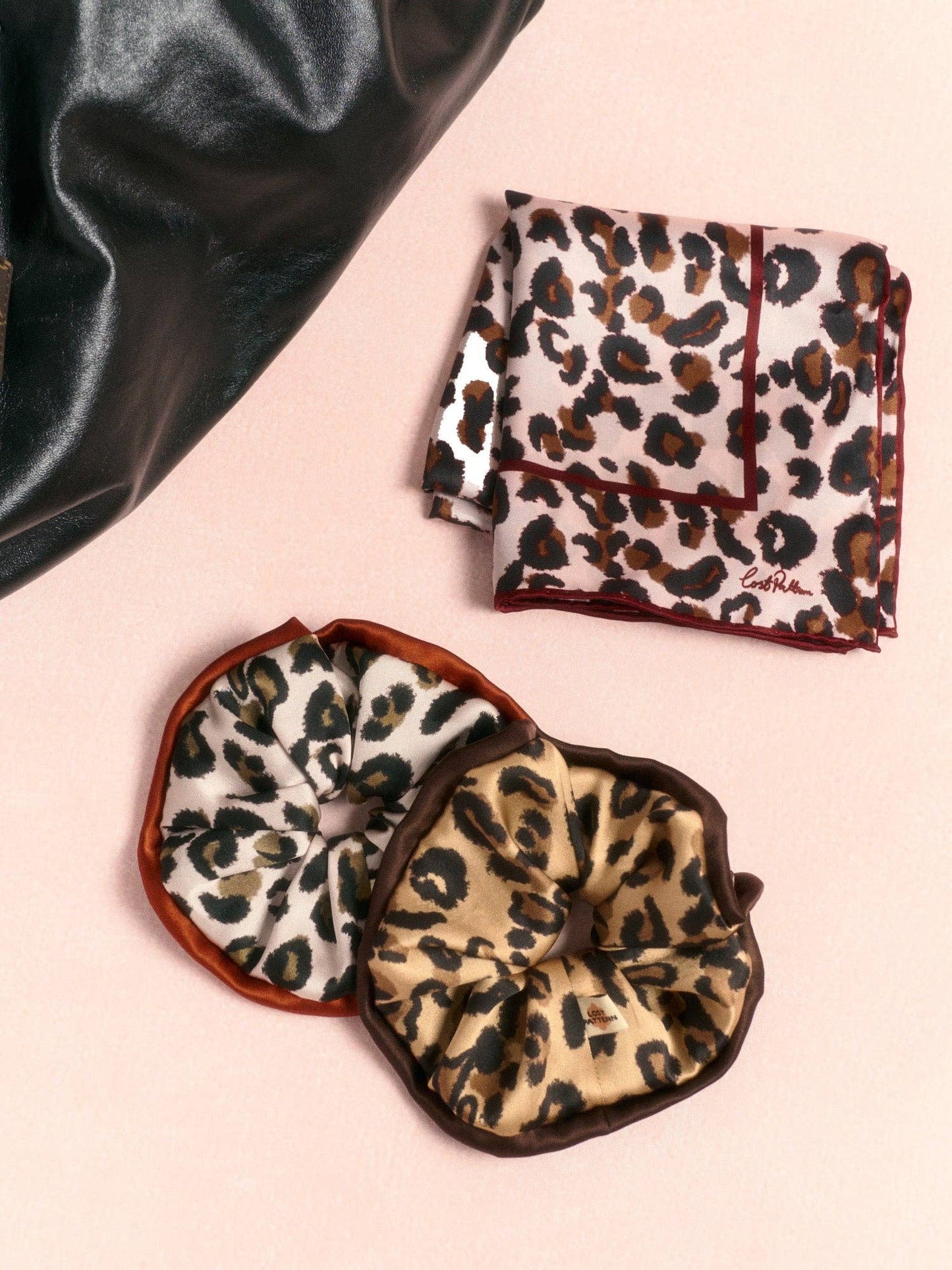 "Spot Chic" Silk Bandana Scarf - Leopard