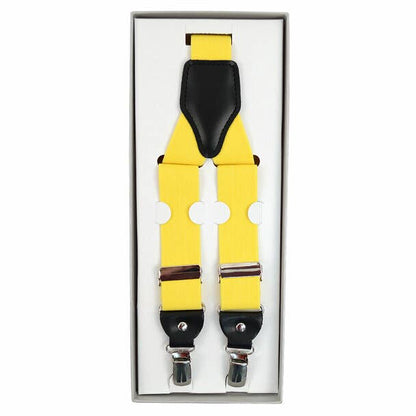Men's Boxed Convertible Button Strap and Clip-On Suspenders