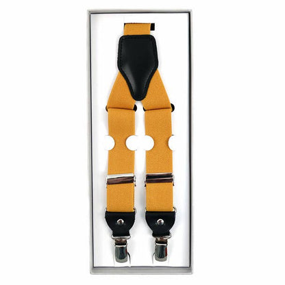 Men's Boxed Convertible Button Strap and Clip-On Suspenders