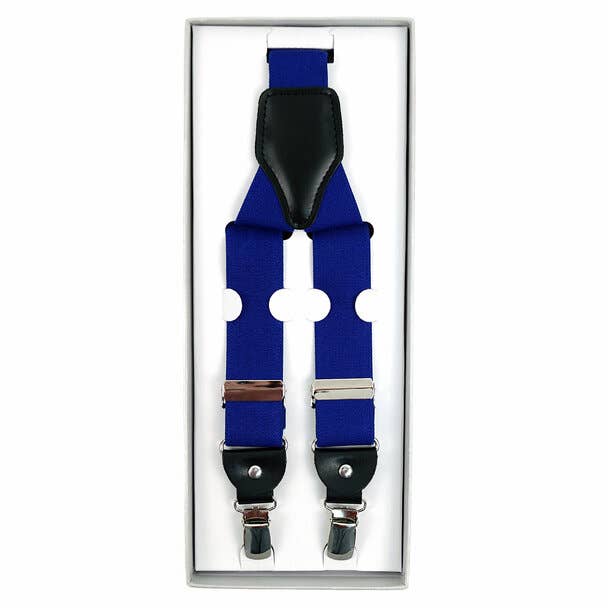 Men's Boxed Convertible Button Strap and Clip-On Suspenders