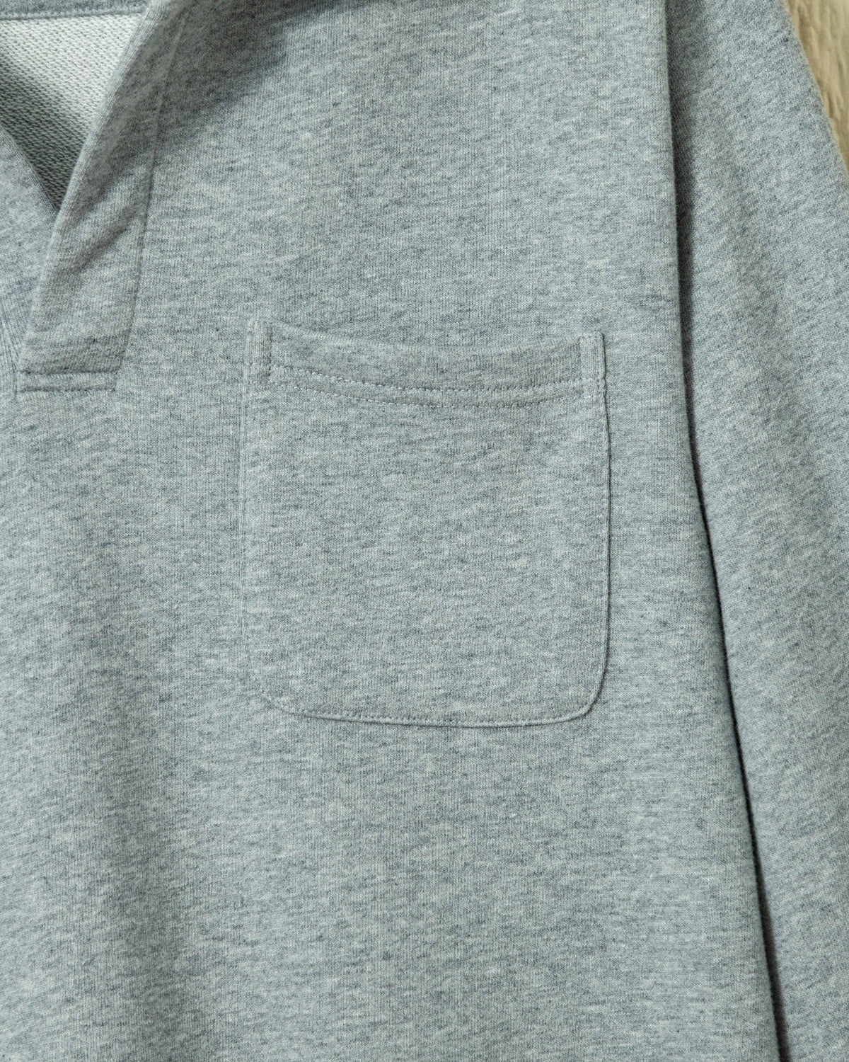 Acadia Polo in Athletic Heather Loopback Terry