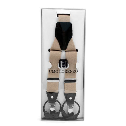 Men's Boxed Convertible Button Strap and Clip-On Suspenders