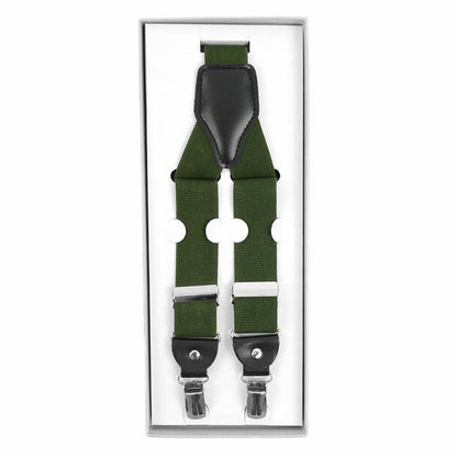 Men's Boxed Convertible Button Strap and Clip-On Suspenders