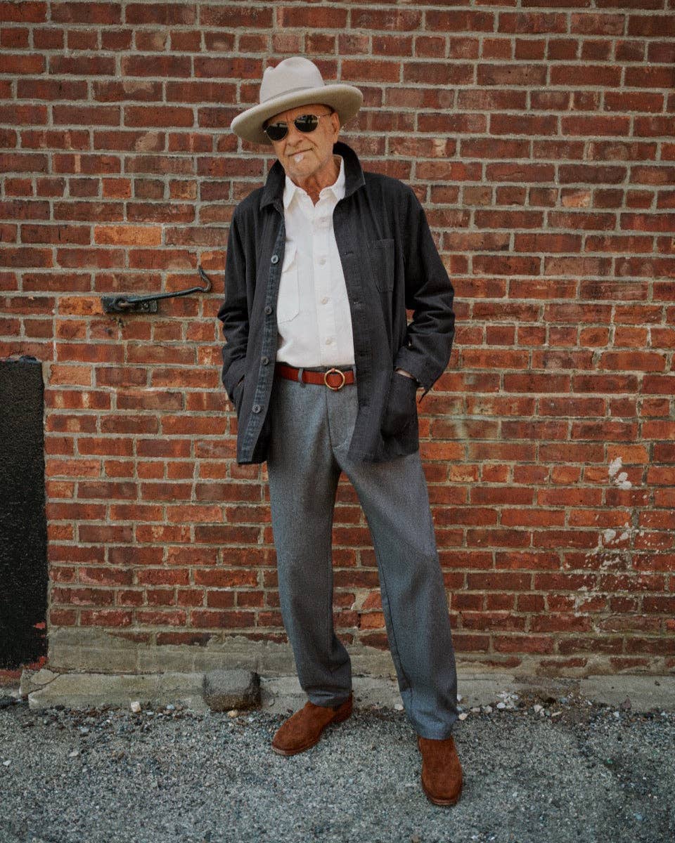 French Workman’s Jacket in Graphite Herringbone