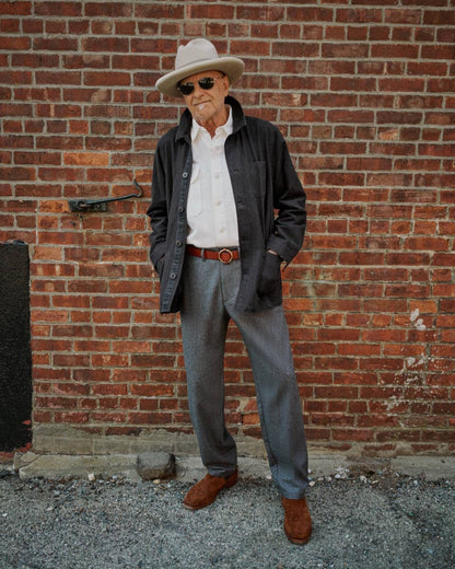 French Workman’s Jacket in Graphite Herringbone