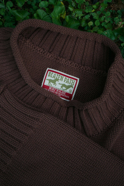 BROWN COTTON FISH SWEATER