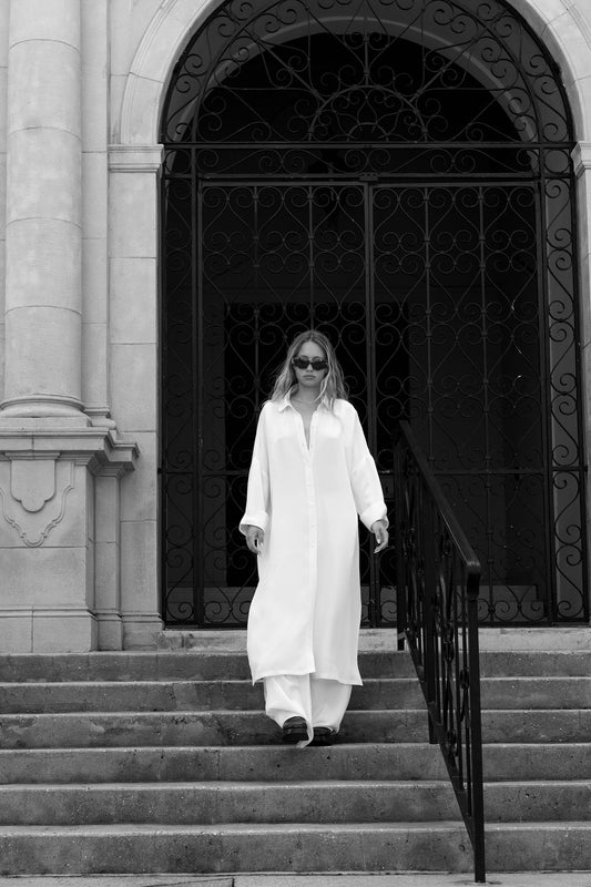 PRE ORDER Silk Shirt Dress