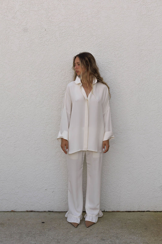 PRE ORDER Silk Ruffle Pants