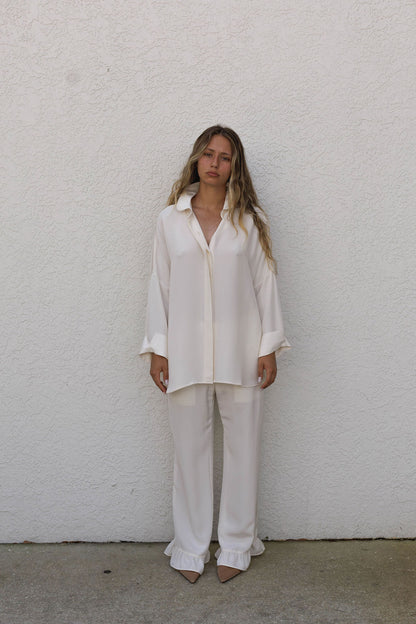 PRE ORDER Silk Ruffle Pants