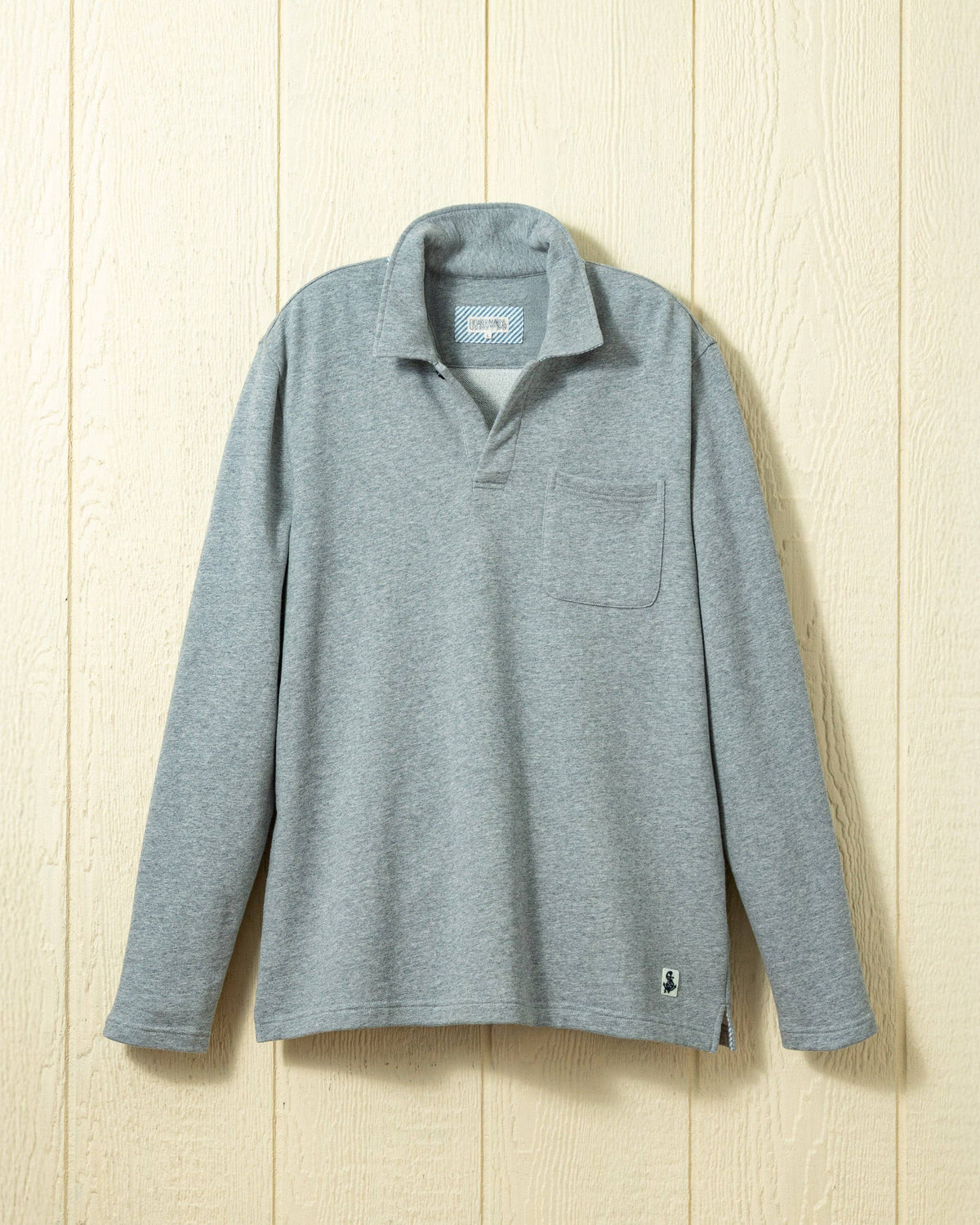 Acadia Polo in Athletic Heather Loopback Terry