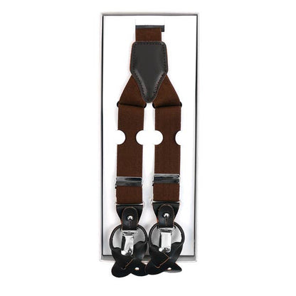 Men's Boxed Convertible Button Strap and Clip-On Suspenders