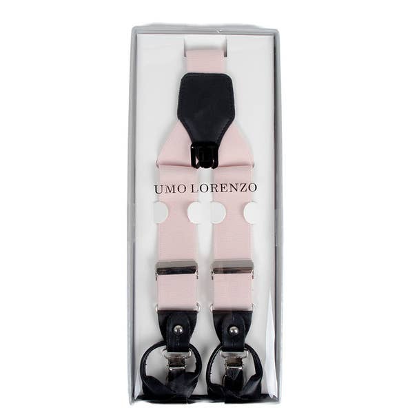 Men's Boxed Convertible Button Strap and Clip-On Suspenders