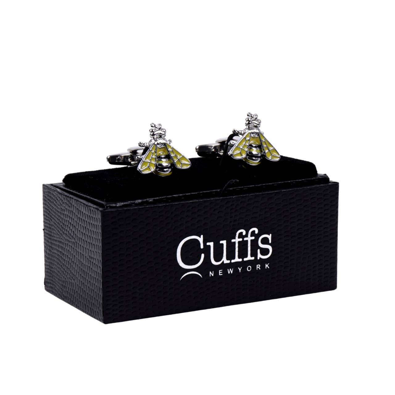 Silver Bumble Bee Novelty Cufflinks-CL1842