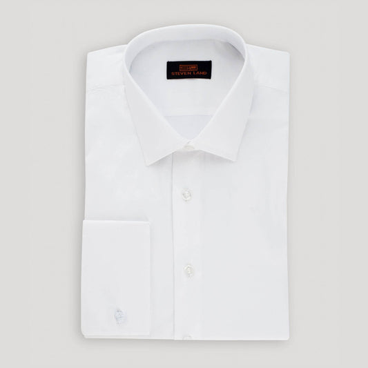 Tuxedo Shirt | Modern Point Collar | White