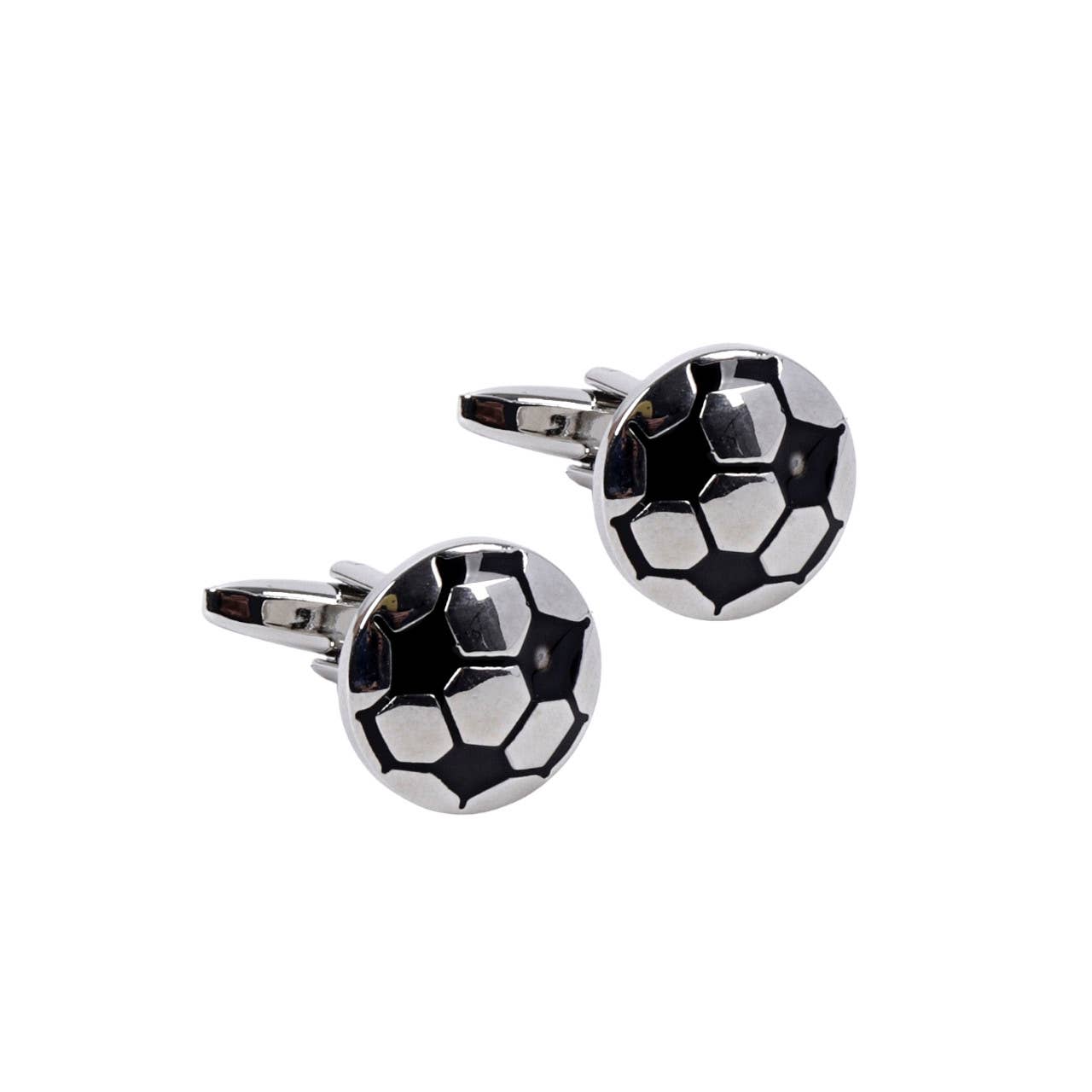 Silver Soccer Novelty Cufflinks-CL1840