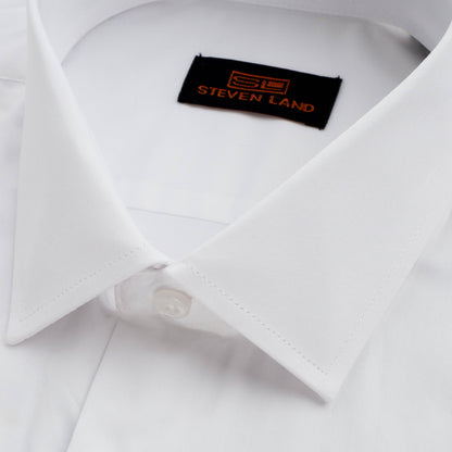 Tuxedo Shirt | Modern Point Collar | White