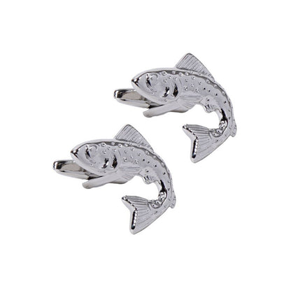Silver Fish Novelty Cufflinks-CL1822