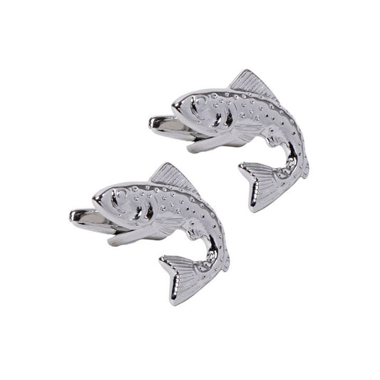 Silver Fish Novelty Cufflinks-CL1822