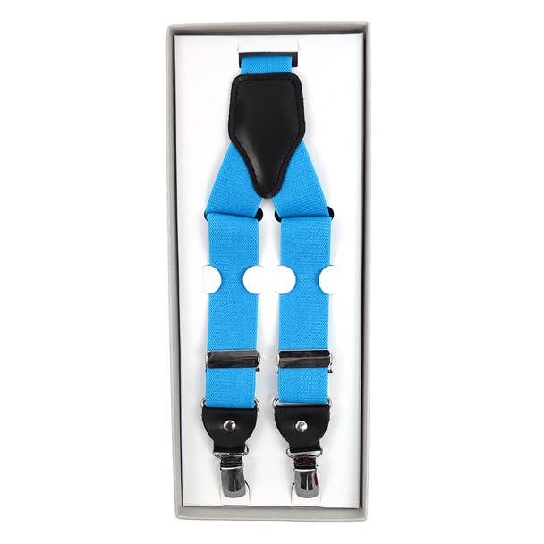 Men's Boxed Convertible Button Strap and Clip-On Suspenders