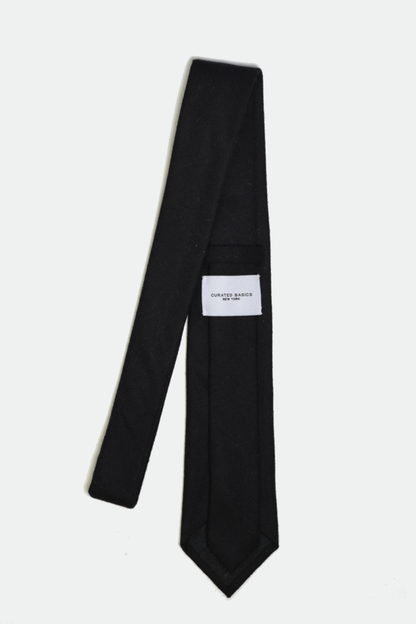 Black Wool Tie
