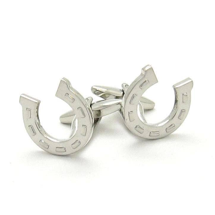 Silver Horse Shoe Cufflinks