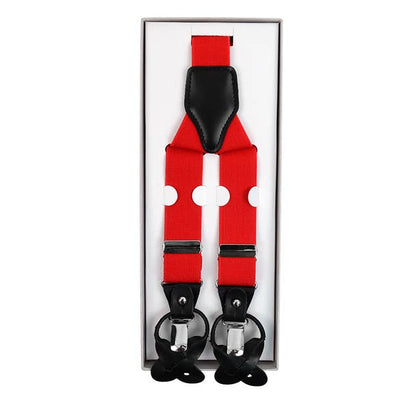 Men's Boxed Convertible Button Strap and Clip-On Suspenders