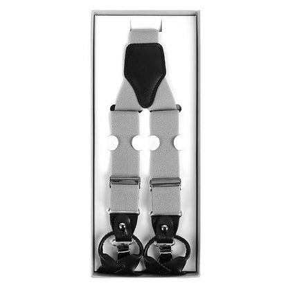 Men's Boxed Convertible Button Strap and Clip-On Suspenders