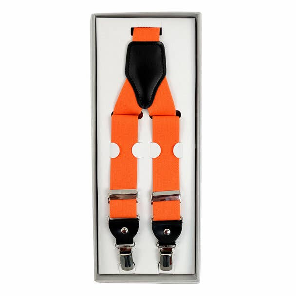 Men's Boxed Convertible Button Strap and Clip-On Suspenders